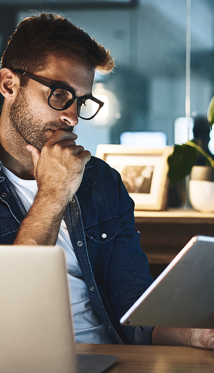 Person working with analytics